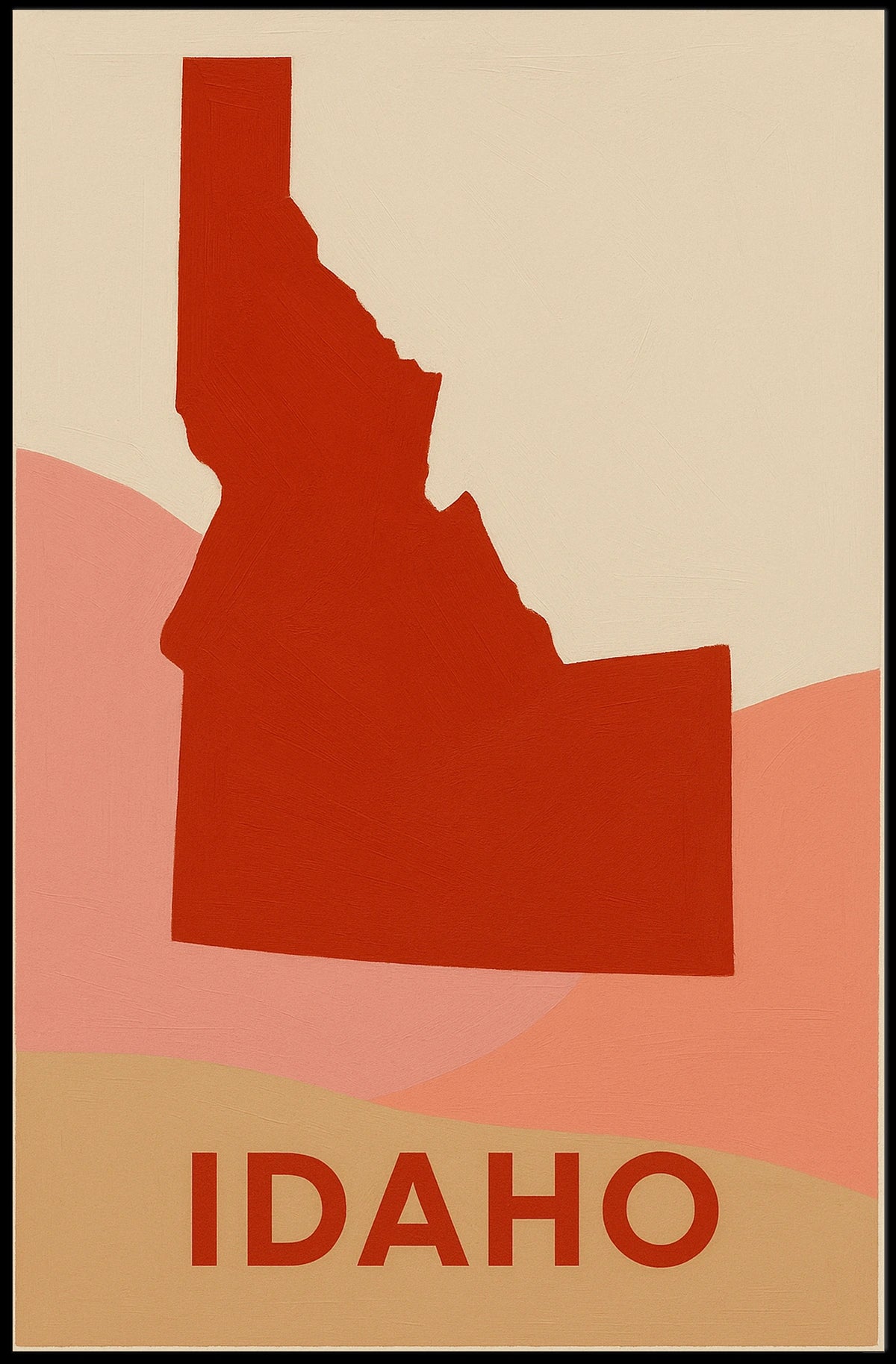 Idaho Silhouette Poster