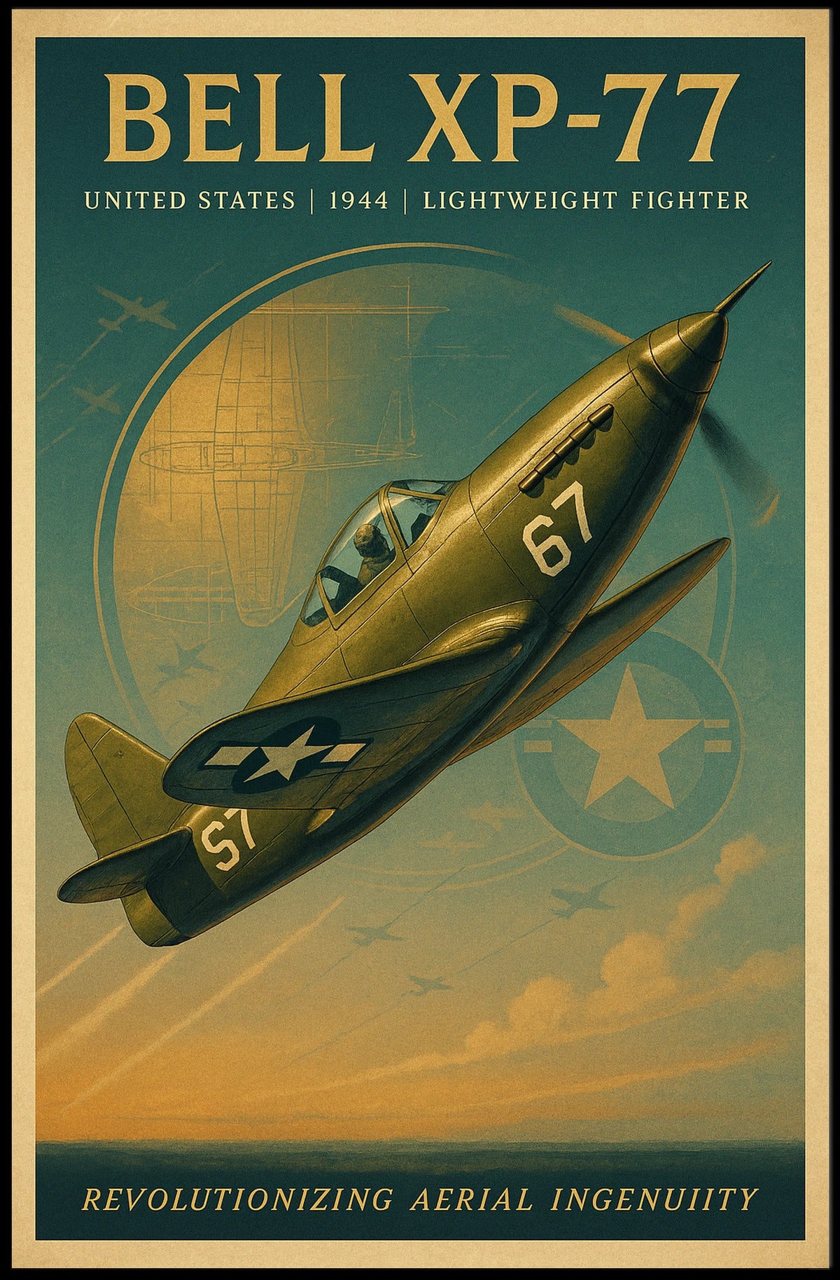 Bell XP-77 Lightweight Fighter Poster