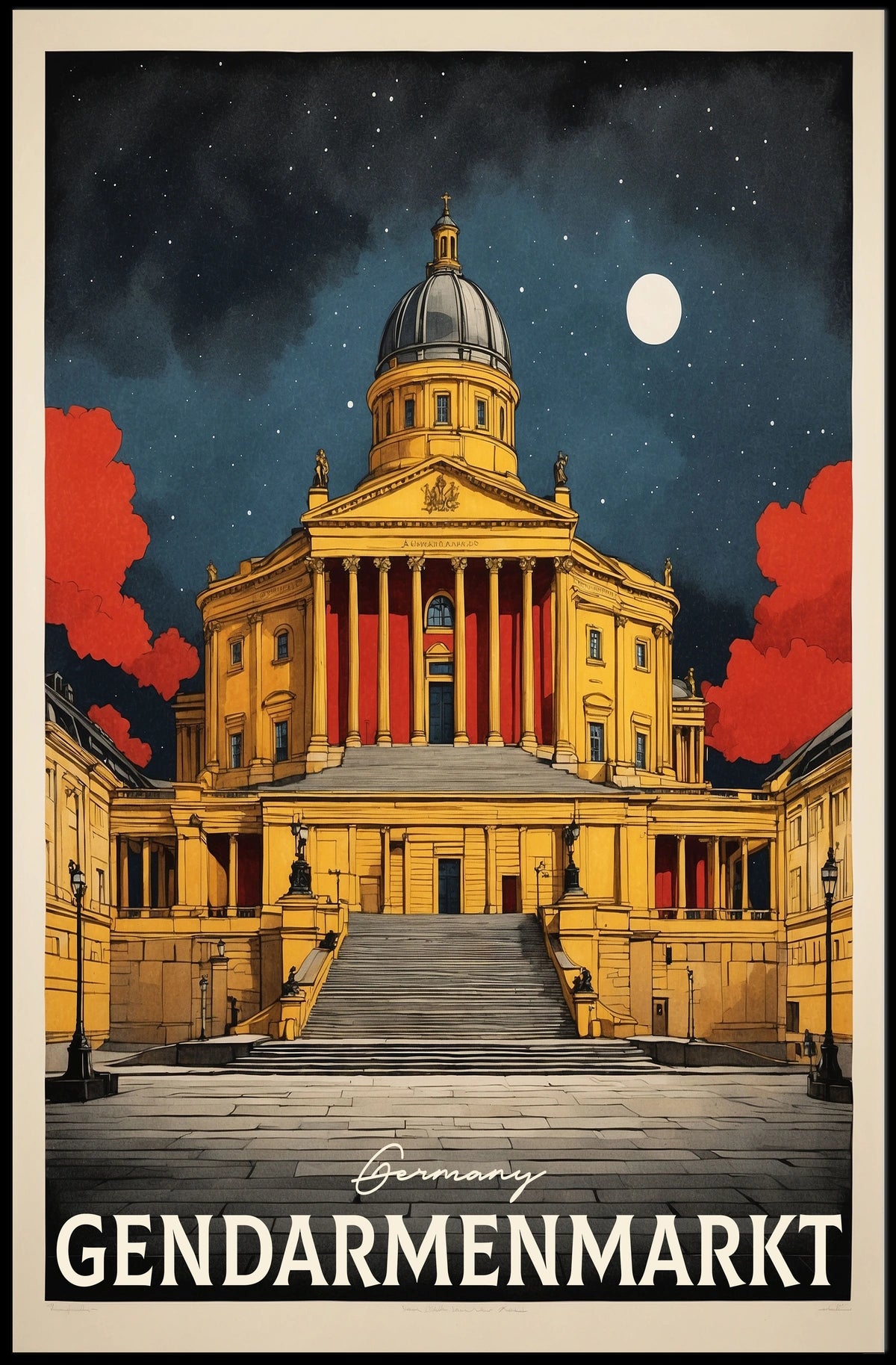 Gendarmenmarkt at Night Poster