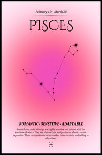 Pisces Constellation Poster: Mystical Zodiac Art Print PosterGoat