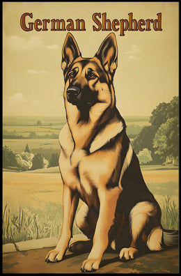 German Shepherd Portrait Poster