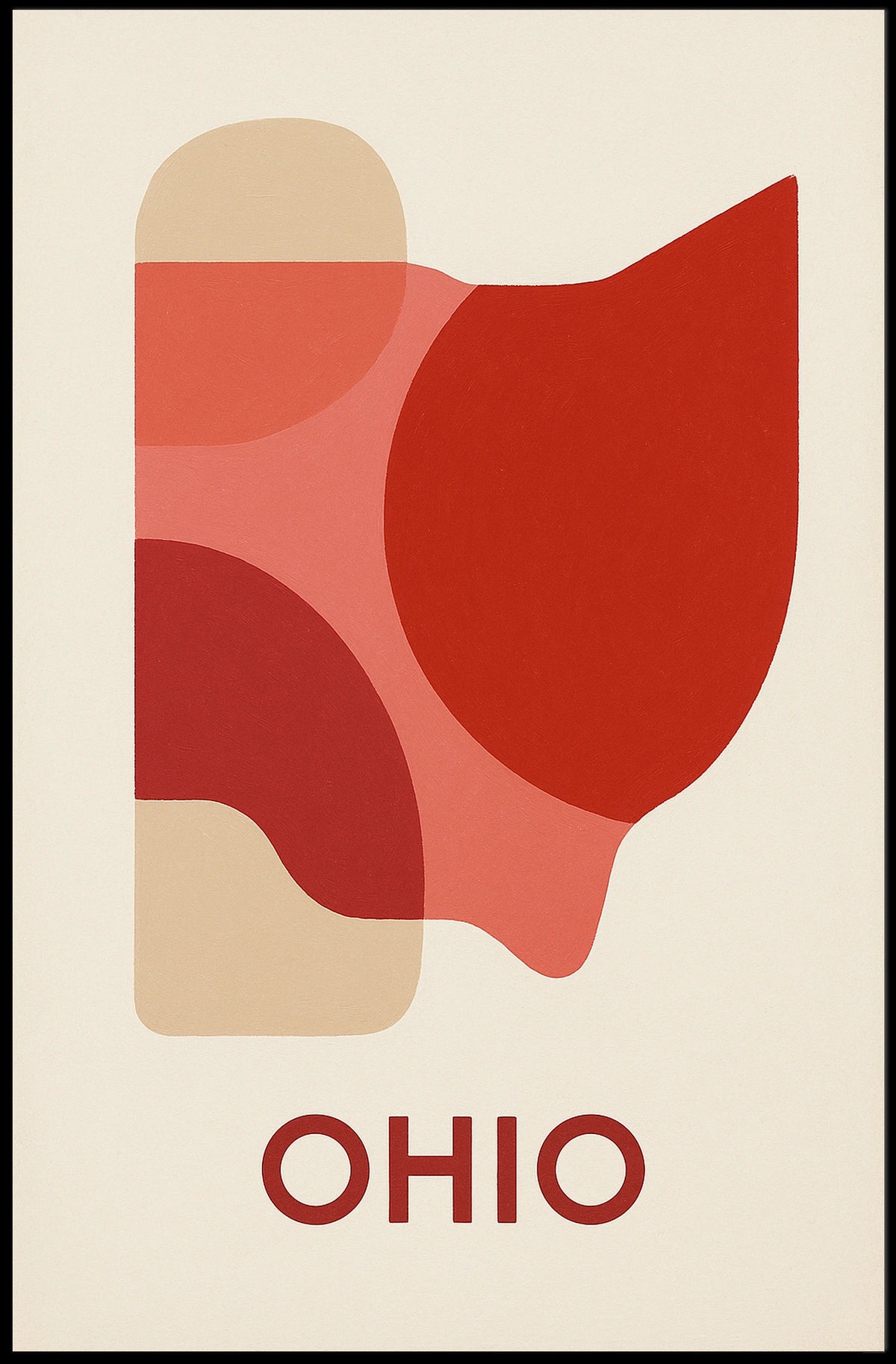 Ohio Abstract Art Poster