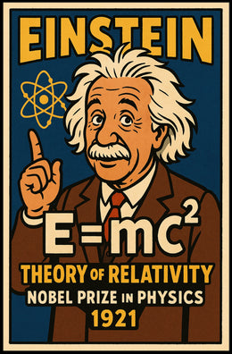 Einstein Relativity Vintage Science Study Decor Poster