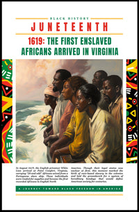 Black History Arrival Commemorative Art Print - Heritage Poster