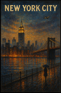 New York City at Dusk Poster