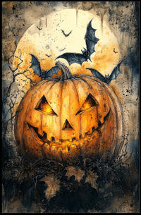 Halloween Jack-O'-Lantern Art Print Poster