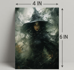 Enigmatic Witch In The Shadows Poster