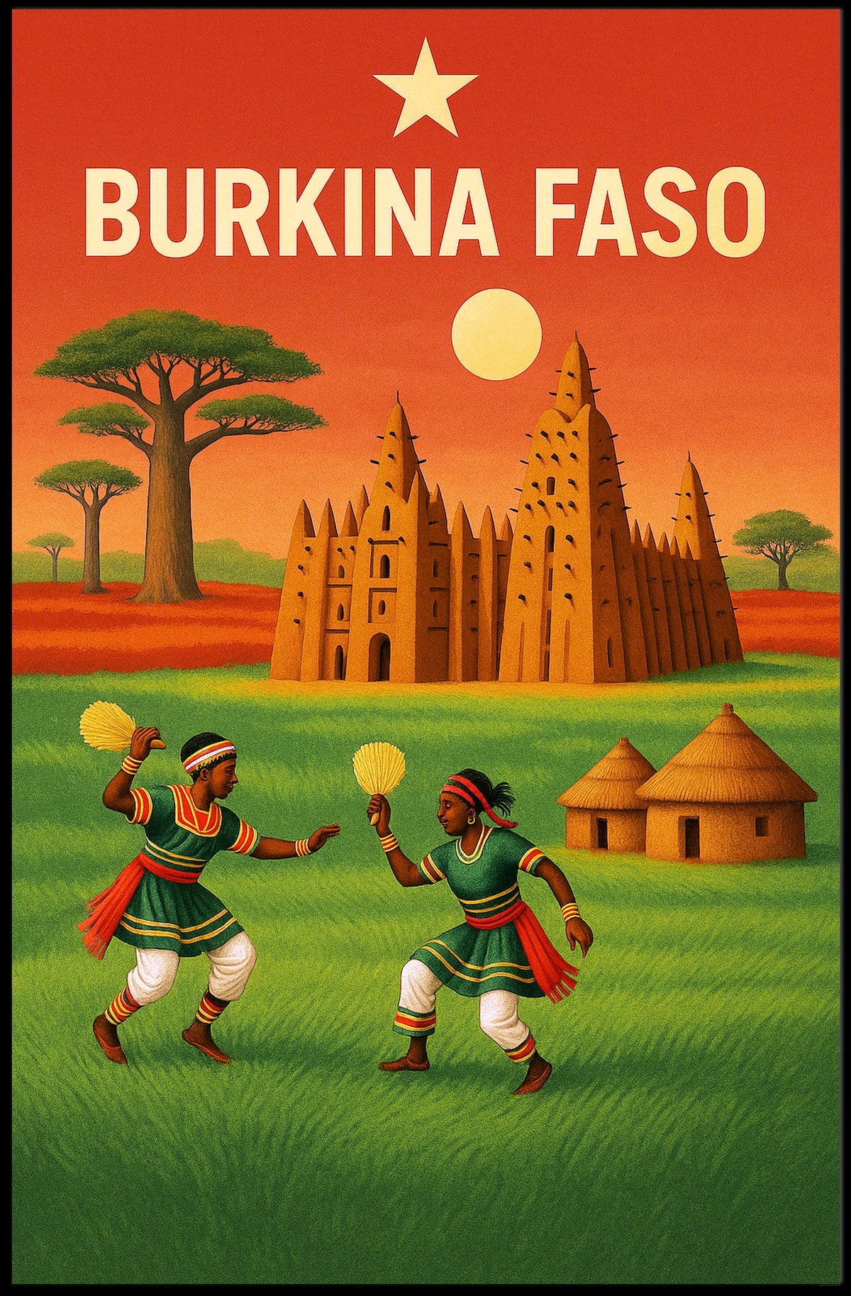 Burkina Faso Cultural Celebration Poster