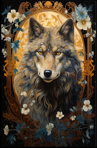 Majestic Wolf Portrait Poster PosterGoat