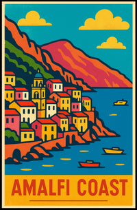 Amalfi Coast Travel Poster