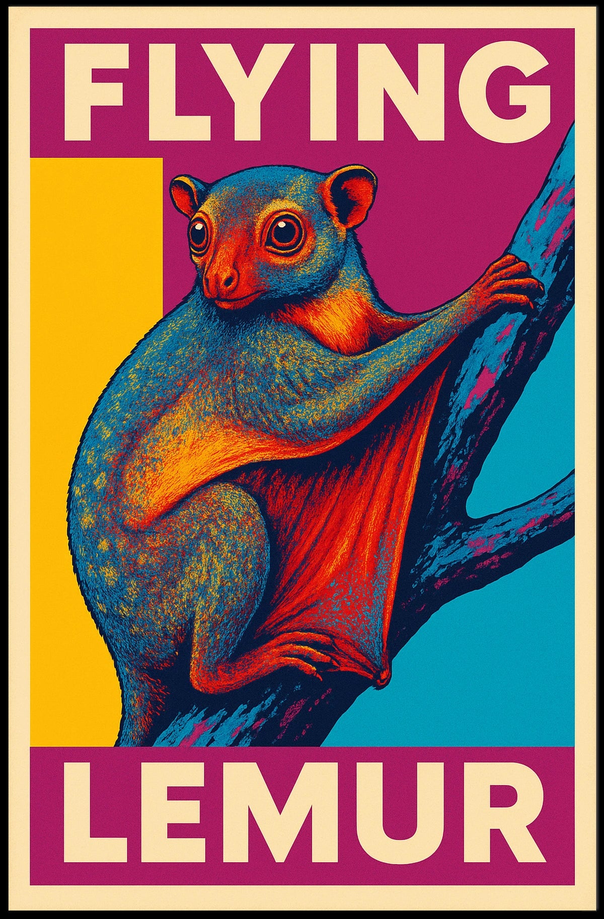 Flying Lemur Poster