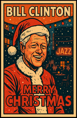 Bill Clinton Merry Christmas Poster