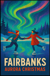 Fairbanks Aurora Christmas Poster