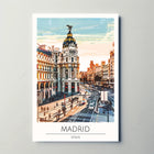 Madrid Urban Landmark Vibrant Digital Art Travel Poster