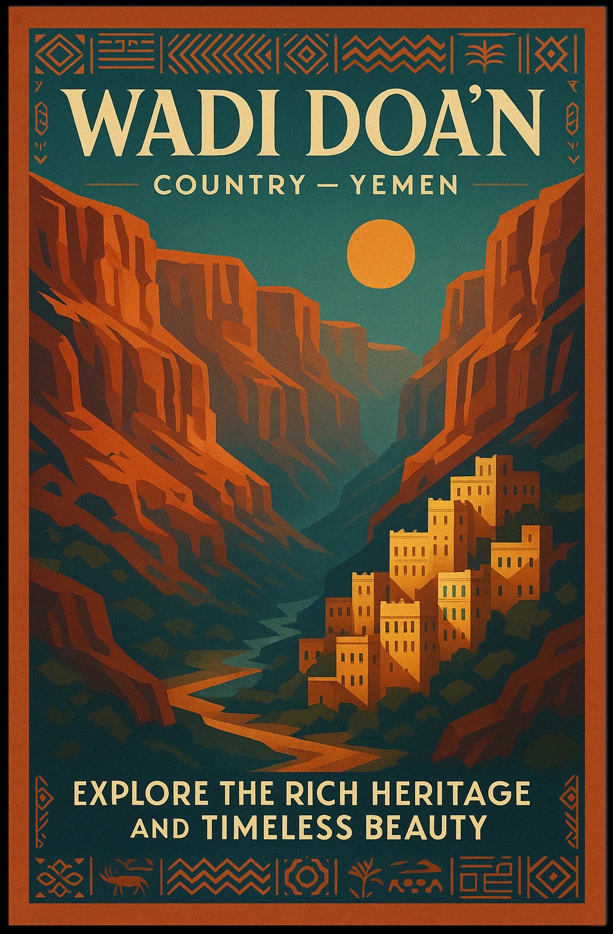 Wadi Doan Explore YemenS Timeless Poster