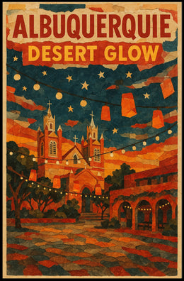 Albuquerque Desert Glow Poster