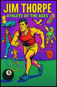 Jim Thorpe Retro Pop Sports Poster