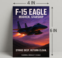 F-15 Eagle Mudhen, Starship Poster PosterGoat