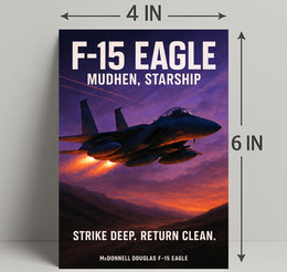 F-15 Eagle Mudhen, Starship Poster PosterGoat