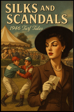 Silks and Scandals: 1946 Turf Tales Sports Poster