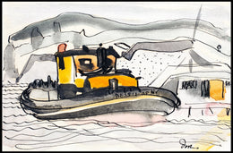 Bessie of NV Tugboat Abstract Artistic Poster
