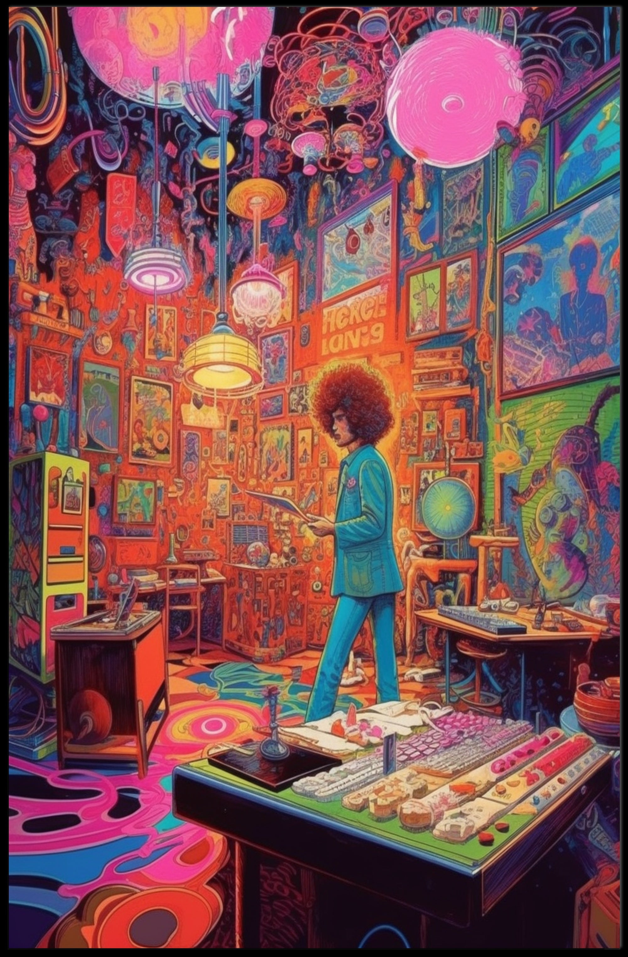 Psychedelic Studio Vibes Poster
