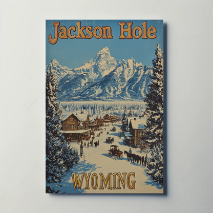 Jackson Hole Wyoming Vintage Poster - Wild West