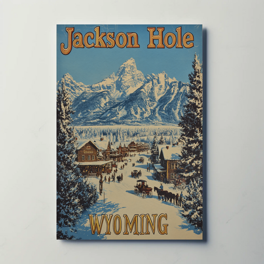 Jackson Hole Wyoming Vintage Poster - Wild West
