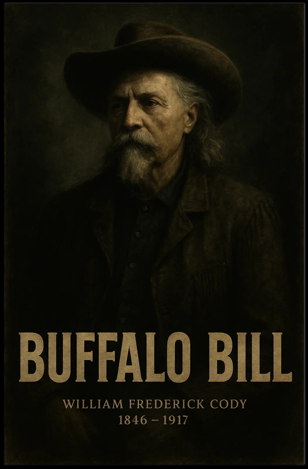Buffalo Bill Vintage American West Heritage Poster