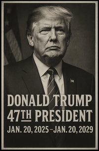 Donald Trump 47th President Scenic Patriotic Wall Art Decor Collector Quality Poster