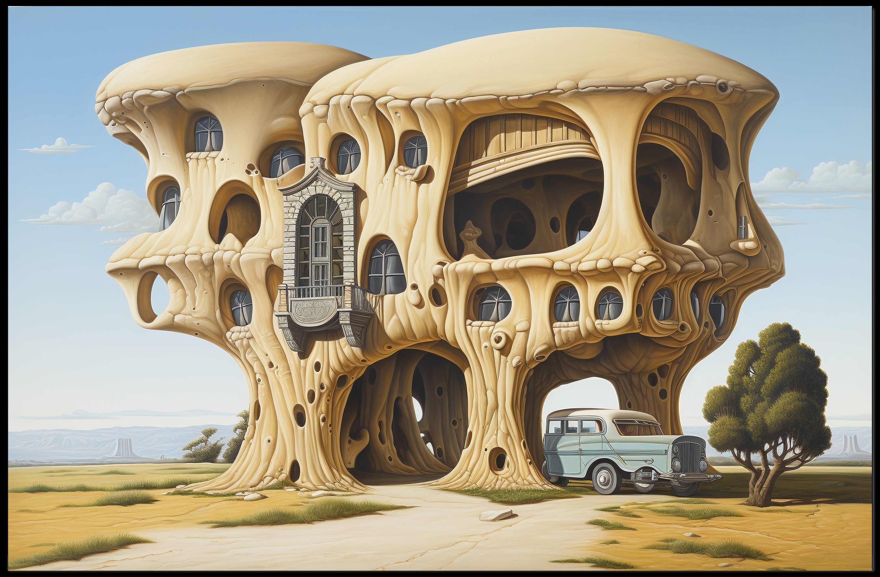 Surreal Architecture Futuristic Sci-Fi Poster