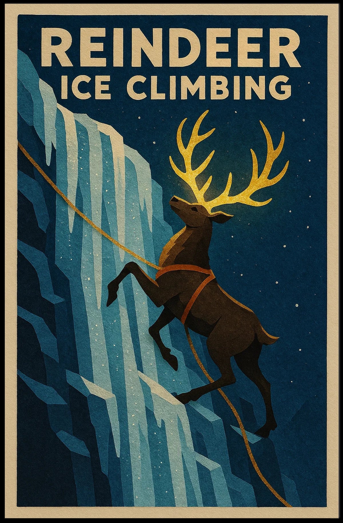 Reindeer Ice Climbing Adventure Poster