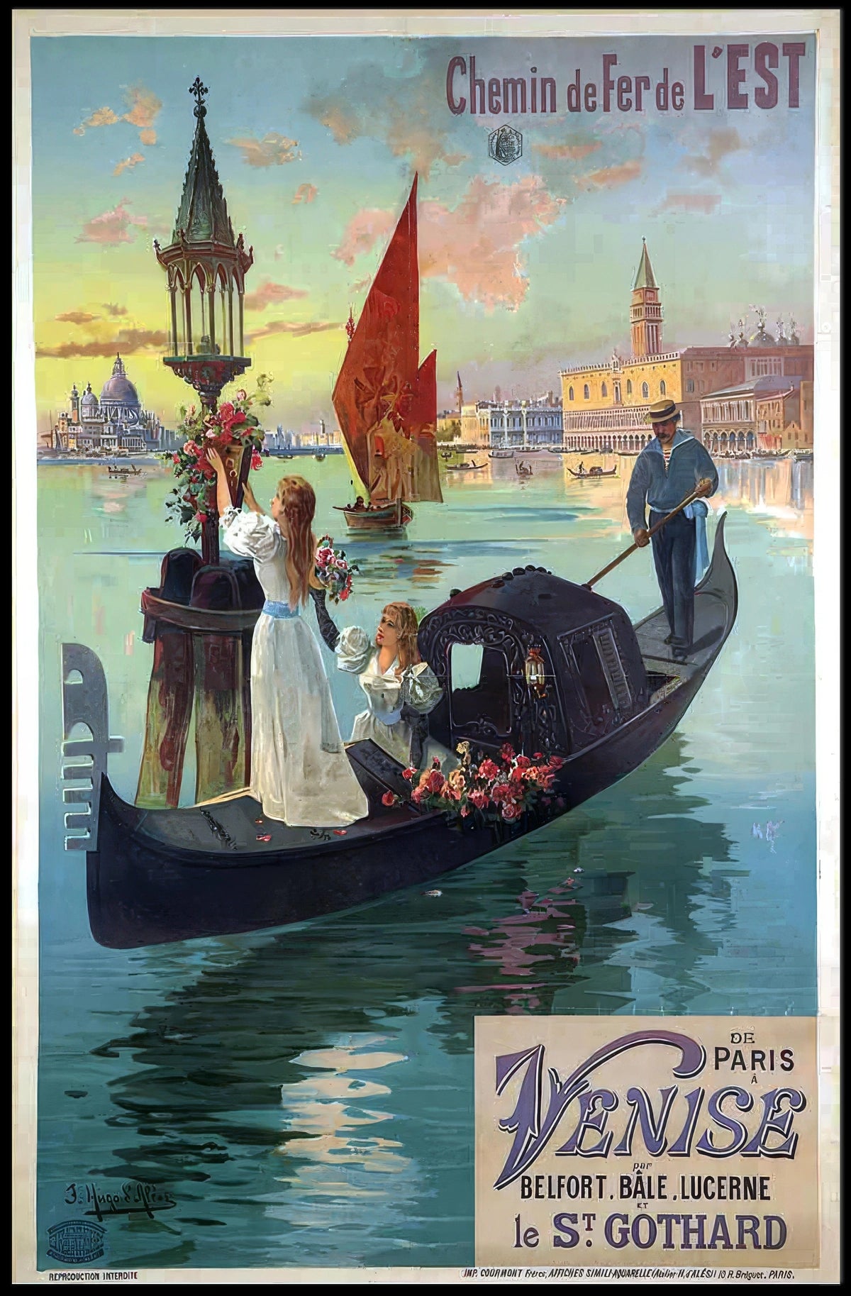 Chemin De Fer De LEst Journey To Poster