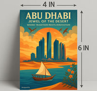 Abu Dhabi Jewel of the Desert Urban Cityscape Poster