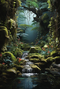 Enchanting Forest Fantasy Art National Park Poster
