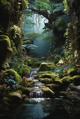 Enchanting Forest Fantasy Art National Park Poster