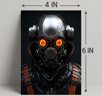 Futuristic Cyborg Portrait Poster PosterGoat