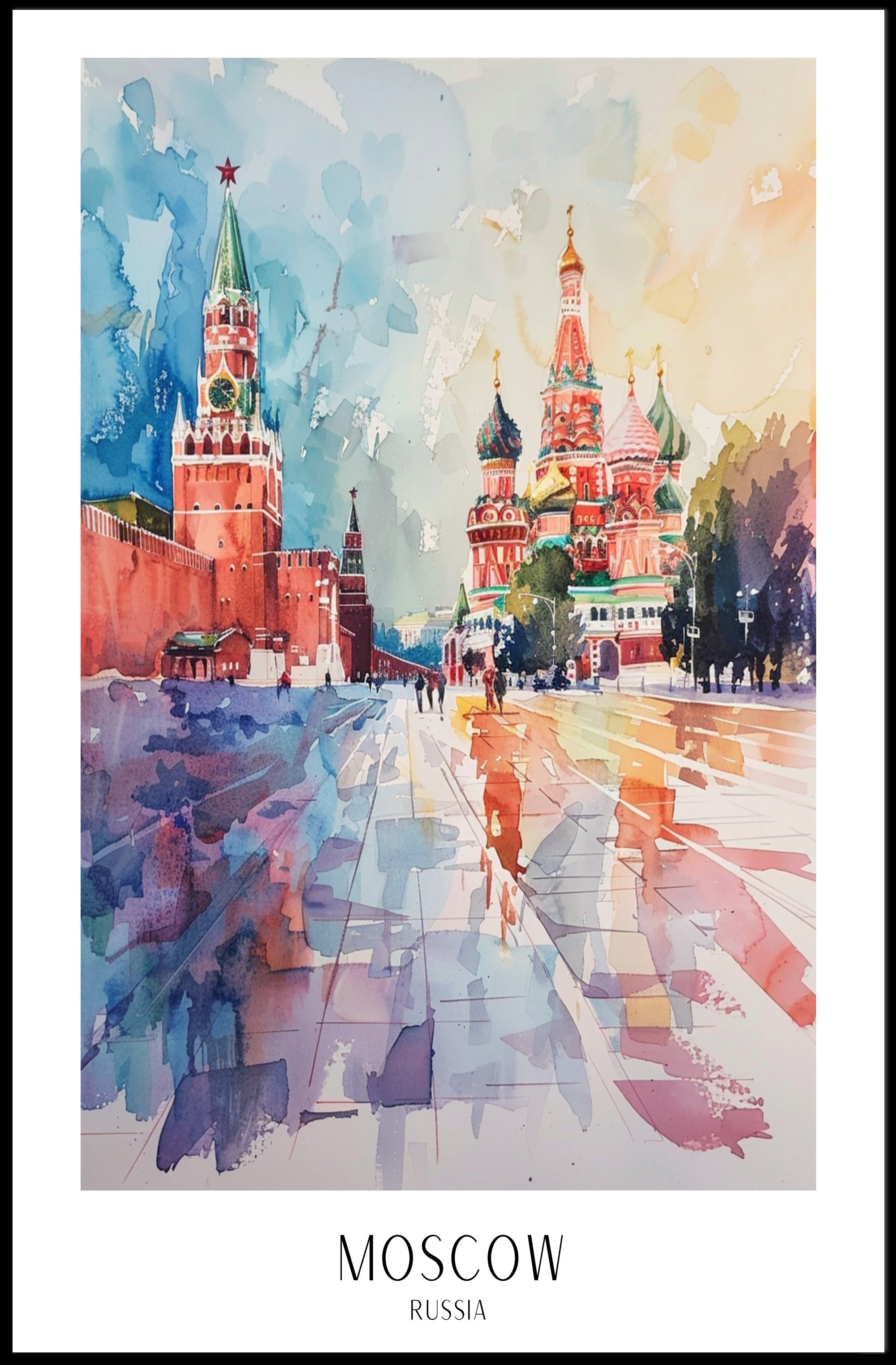 Vibrant Moscow Poster PosterGoat