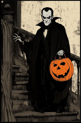 Vampire Halloween Gothic Artwork Sketch Poster