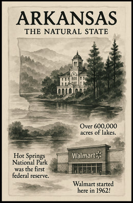 Arkansas The Natural State Poster