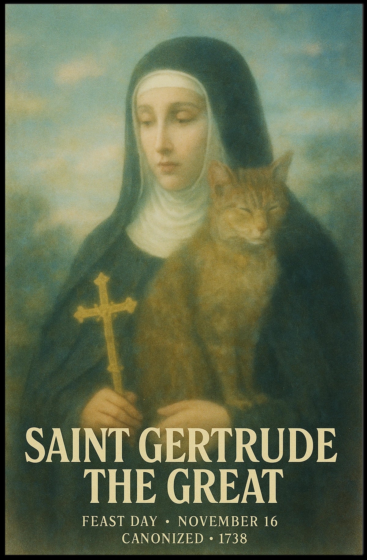 Saint Gertrude The Great Poster