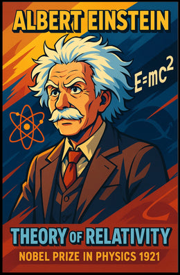 Einstein Relativity Vintage Scholarly Science Poster