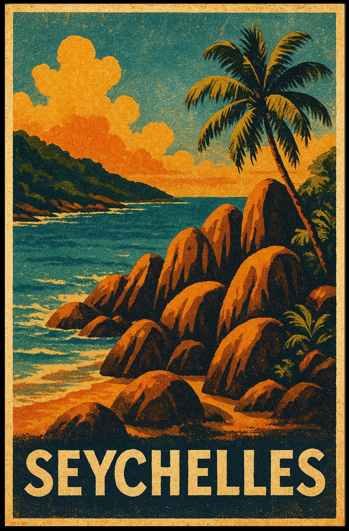 Seychelles Paradise Poster