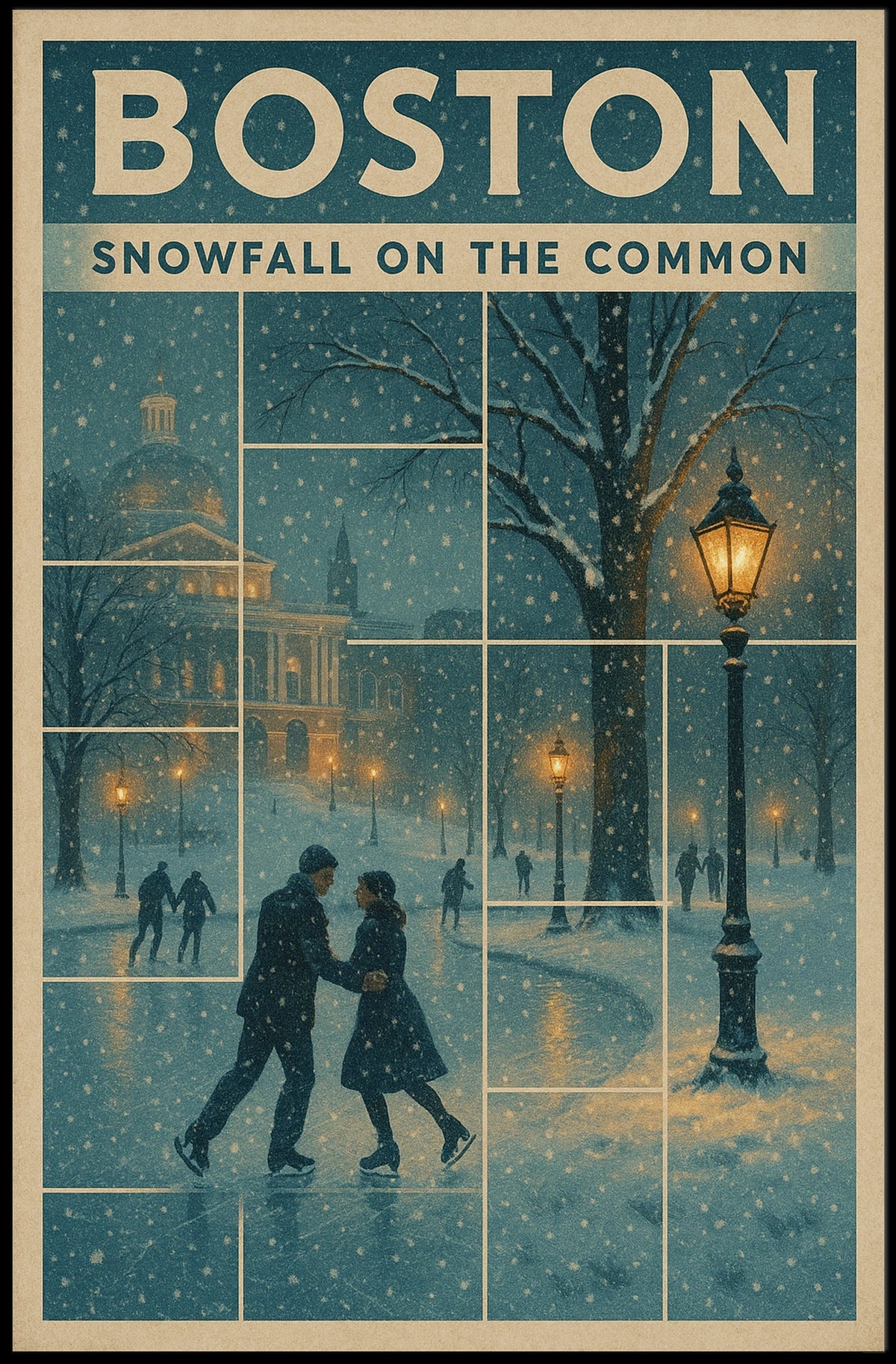 Snowfall On The Common Poster