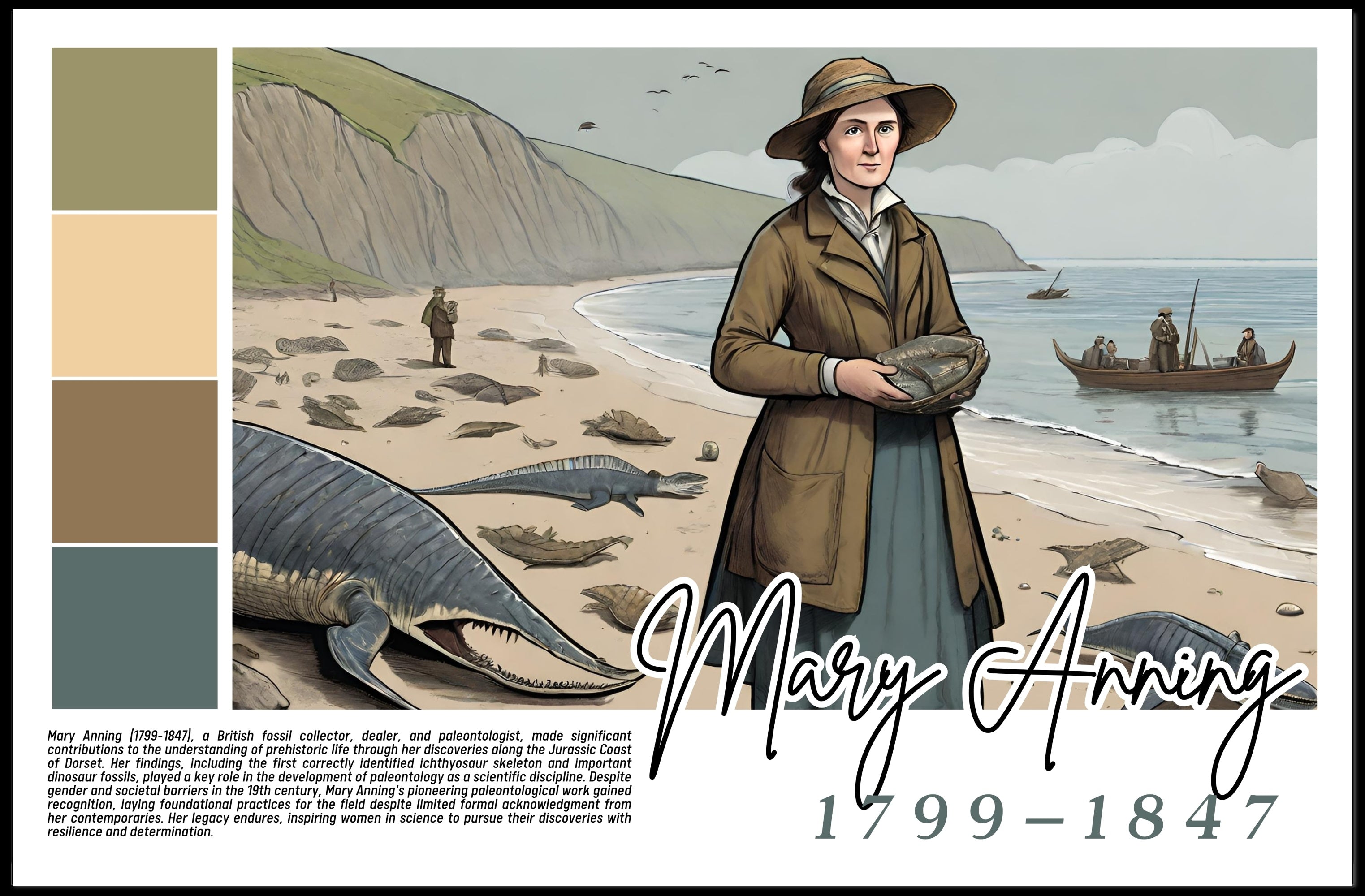 Mary Anning: Pioneer of Paleontology Poster