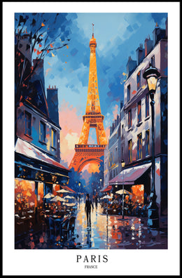 Paris At Dusk Poster