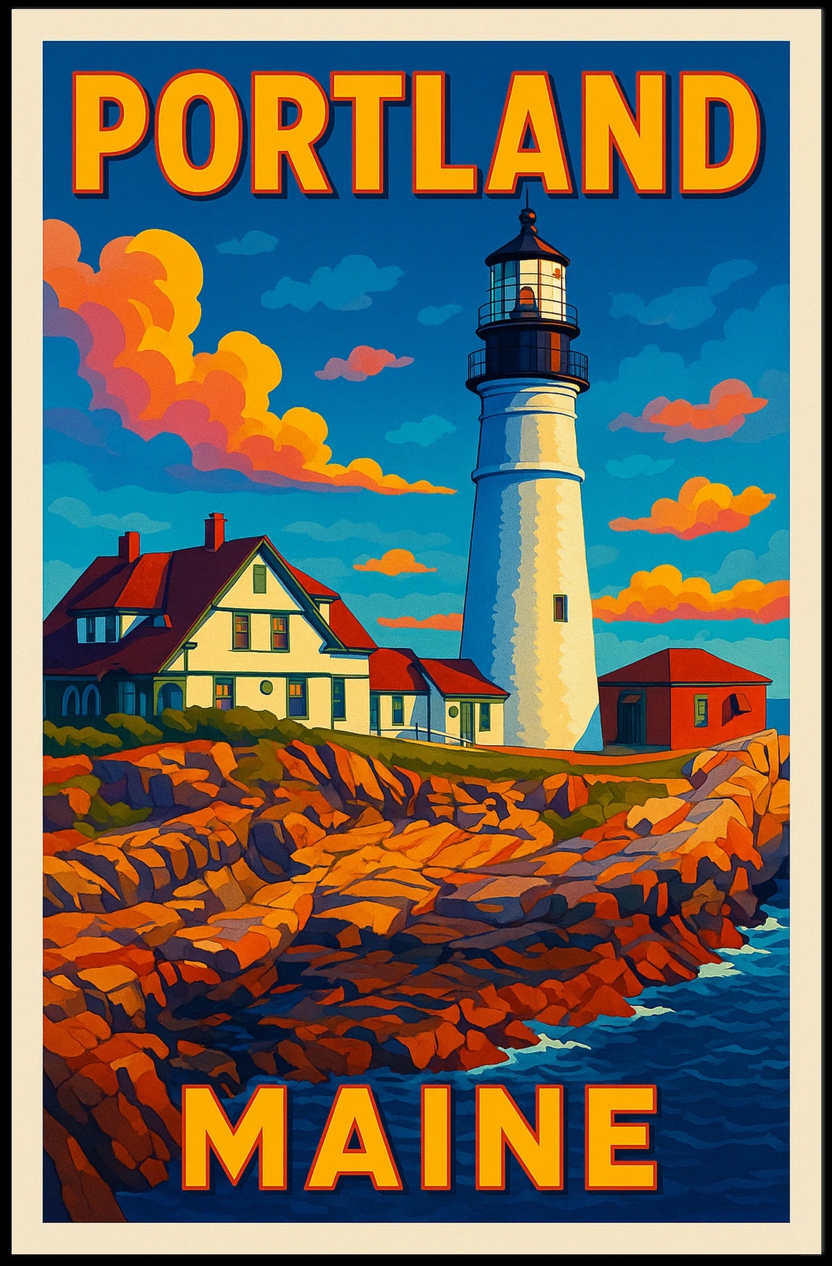Portland, Maine Lighthouse Poster