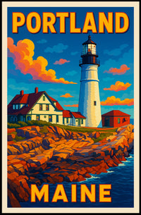 Portland, Maine Lighthouse Poster