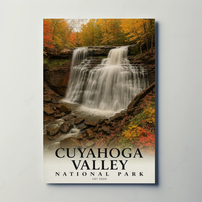 Cuyahoga Valley National Park Autumn Falls Travel Poster
