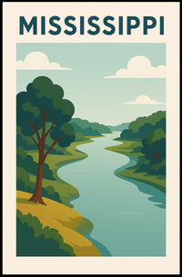 Mississippi River Landscape Poster